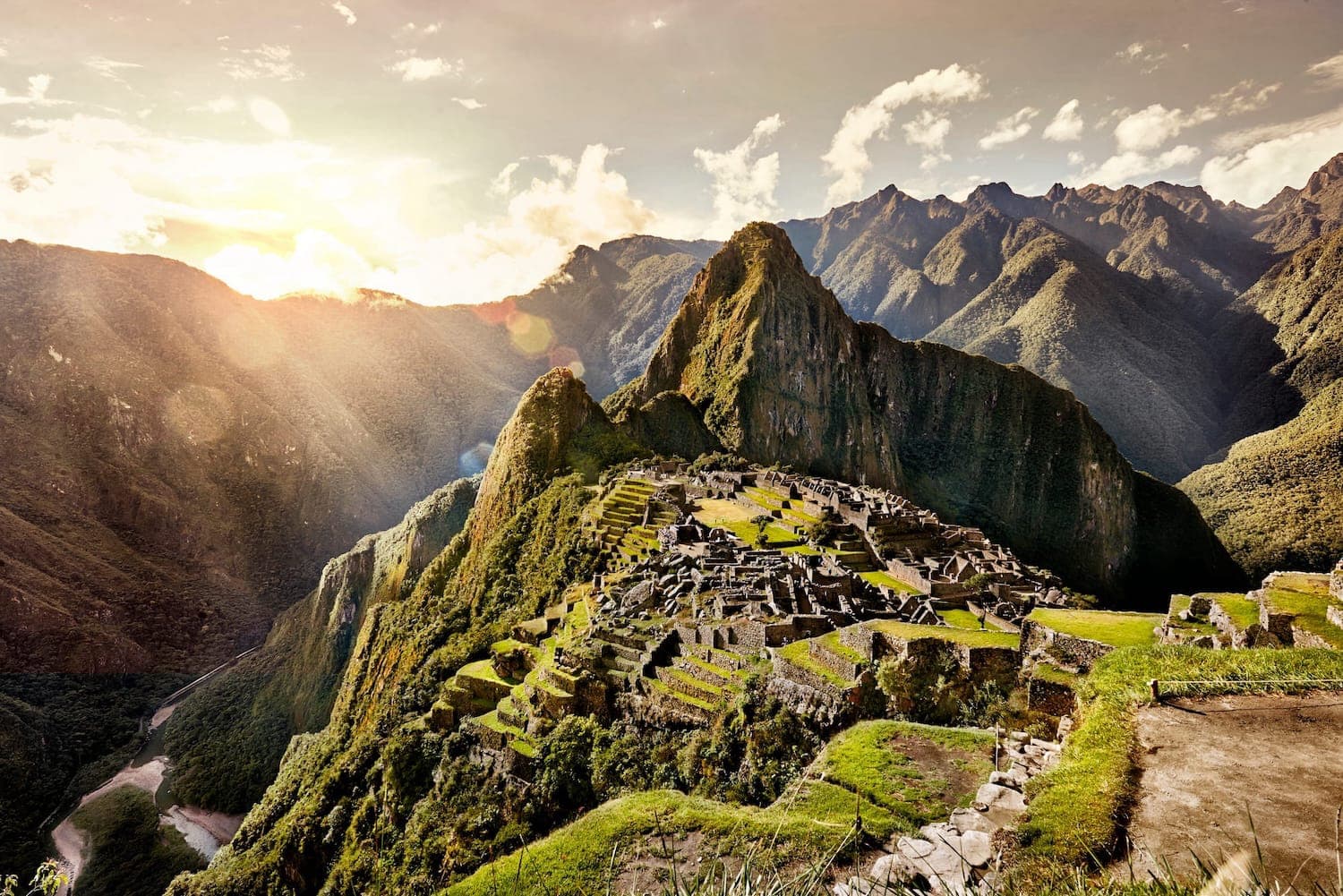 Mountain landscape at sunrise